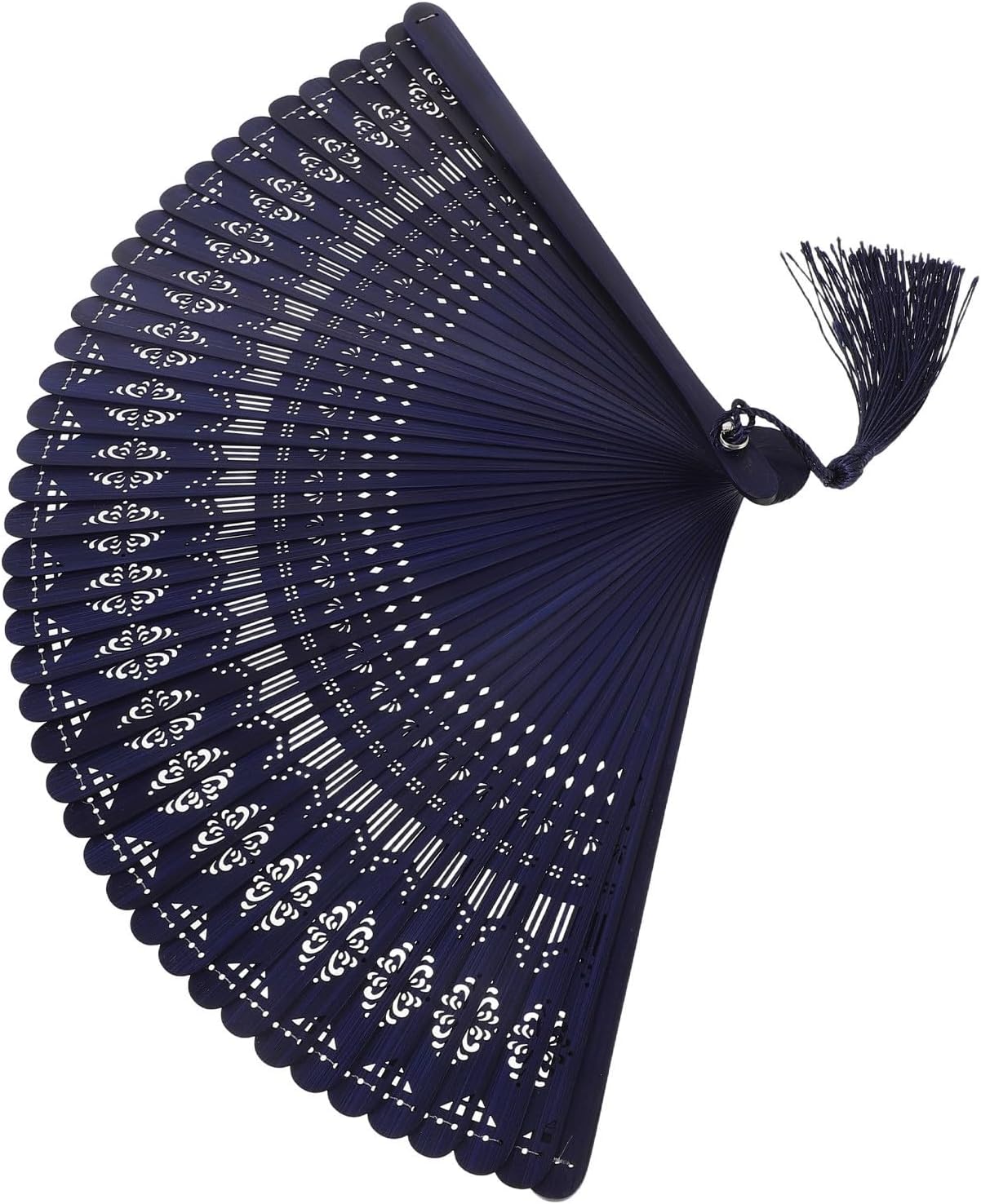 Alipis Comfortable and Nonslip Hold, Traditional for Patterns Folding Hand Fan with Handcarved Hollow Butterfly Chinese Style Wedding and Dance Accompaniment