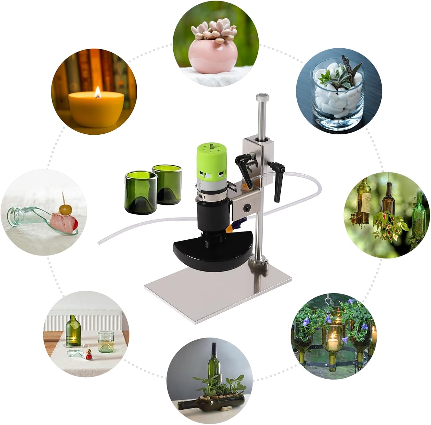 DOONARCES 6000RPM Electric Glass Bottle Cutter Wine Bottle Cutting Machine DIY Glass Bottle Cutter Tool Kit for Beer Wine Jar Bottle Ceramic Bottle DIY Creative Crafts Decor
