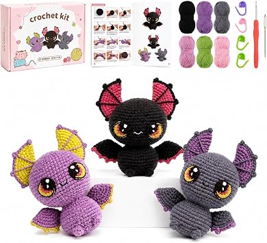 Utook Crochet Kit for Beginners, 6-Pack Crochet Animal Kit,Crochet Kits for Beginners Adults and Children, with Instructional Videos and Paper tutorials, Handmade Crafts, Holiday Gifts
