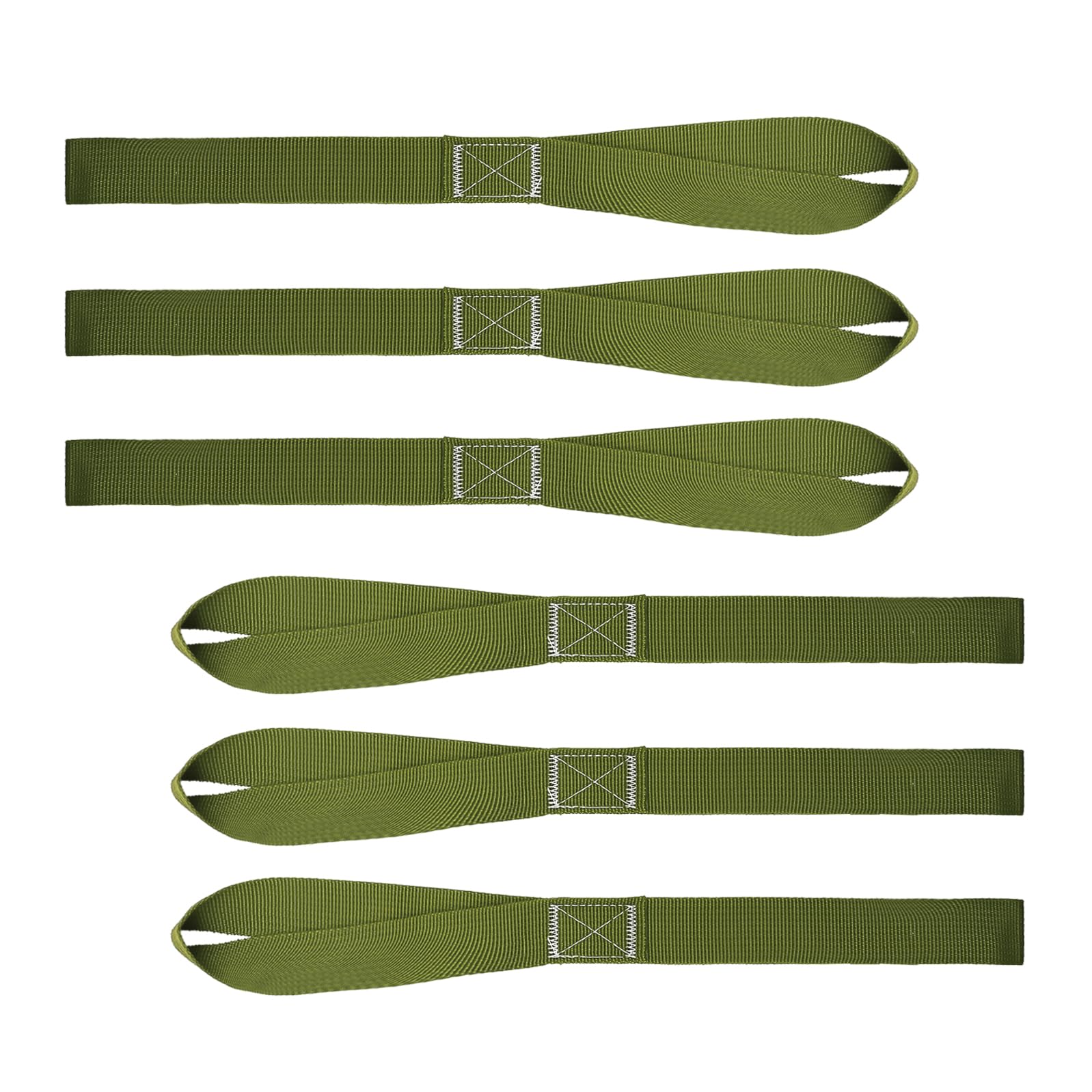 6-Pack Soft Loop Tie Down Straps 1500 Load Capacity and 4500 Lbs Breaking Strength, Heavy Duty Tie Down Loops for Securing ATV UTV Motorcycles Scooters Dirt Bikes Lawn Garden Equipment (Green)
