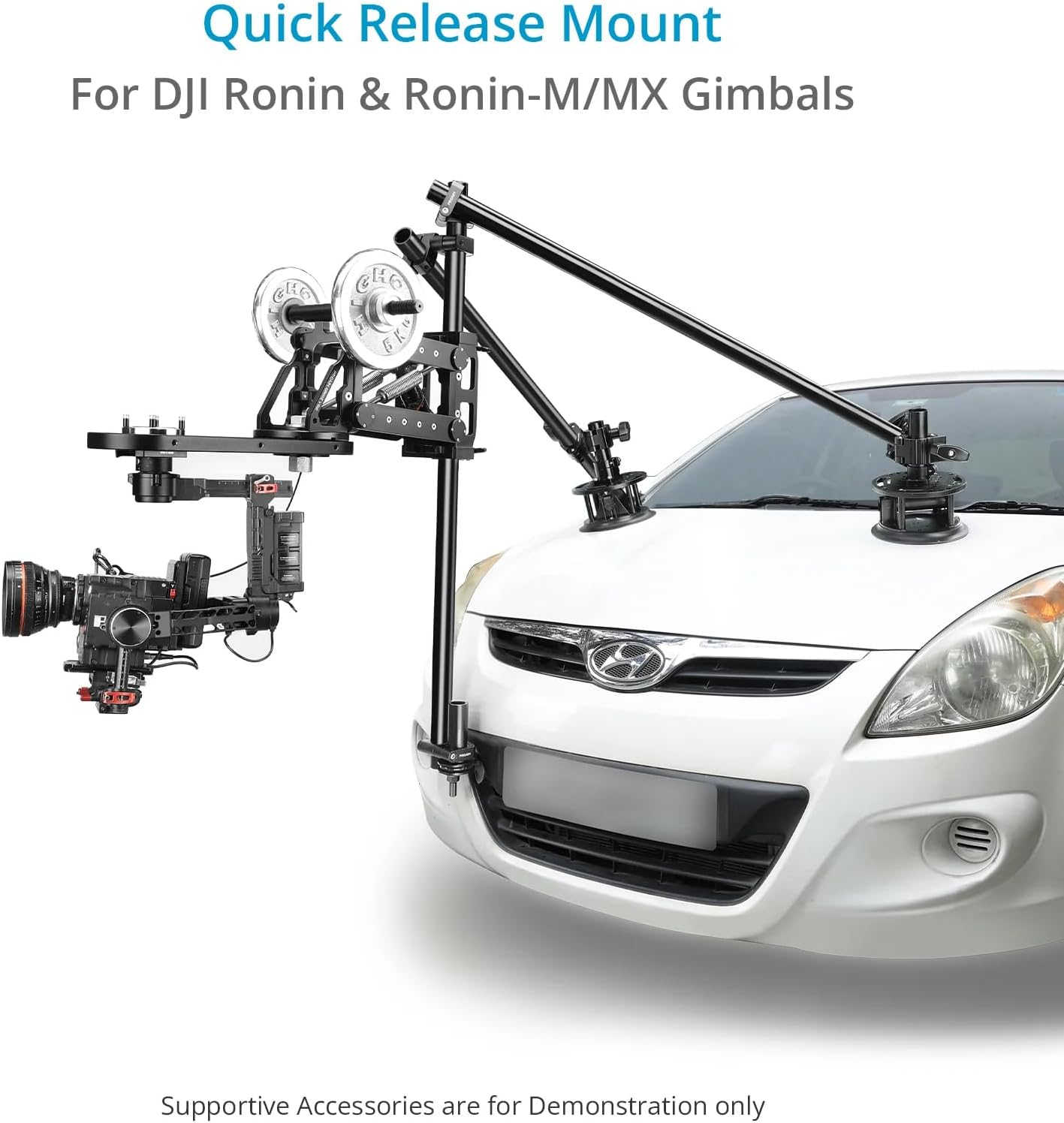 PROAIM High-Grade Mitchell Mount for M/MX | Includes Collar and Castle Nut | Aluminium Quick Release Plate with Wide Range of Mounting and Quick Swapping Option (RN-188-00)