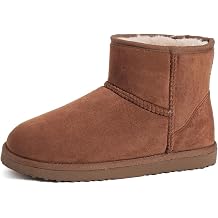 Zizor Women's Cozy Short Bootie Slippers, Winter Warm Hard Bottom House Shoes with Fuzzy Lining