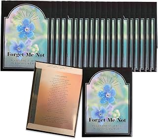 20 Pcs Funeral Favors Forget Me Not Memorial Seed Packets - 20 Individual Seed Packets - Celebration of Life - Recuerdos de Difuntos para DAR En UNA Misa