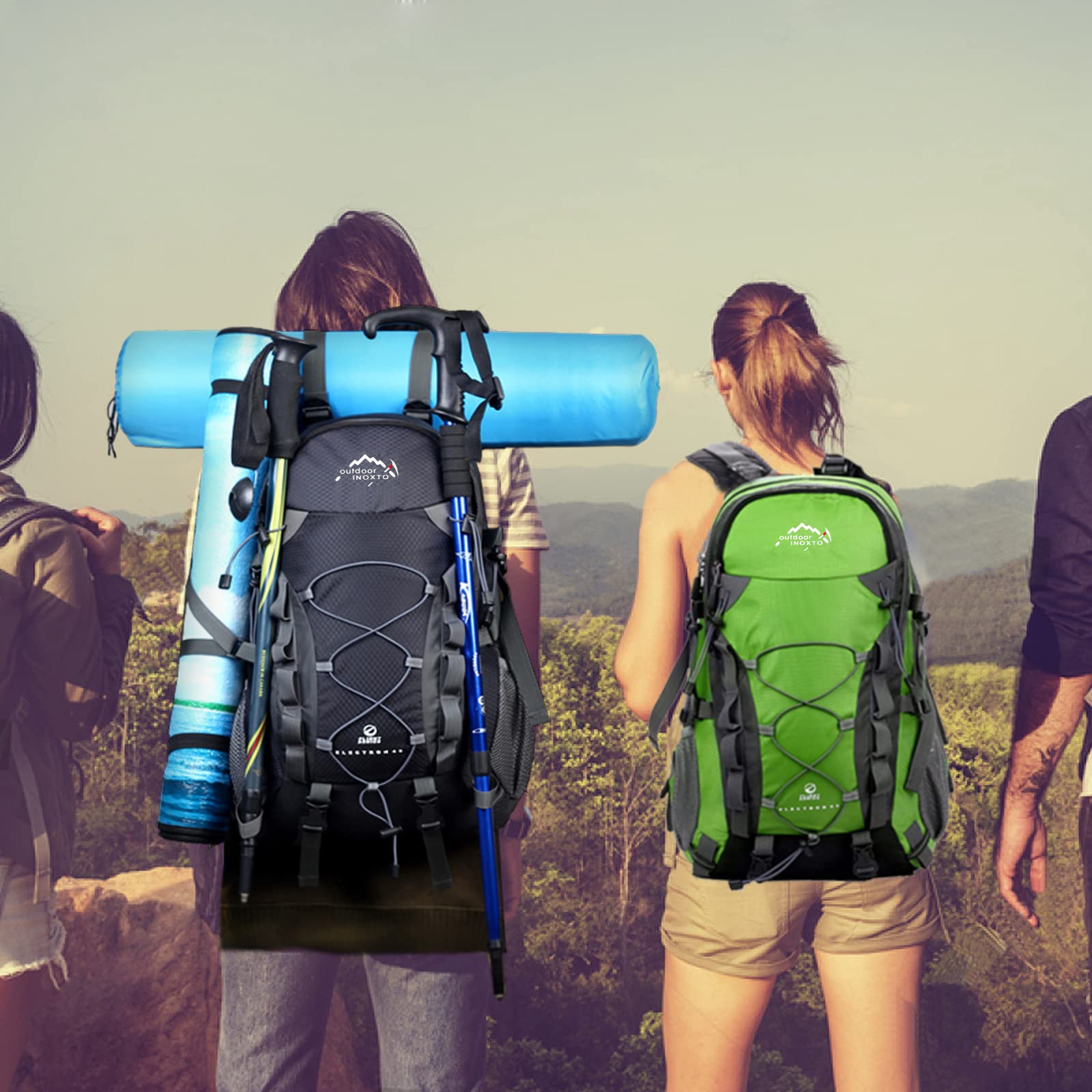 Zaino da hiking 40L Zaino da Trekking Con Copertura Antipioggia Impermeabile Leggero Zaino da Viaggio per all'aperto Zaino da Escursionismo Sportivo per uomini e donne