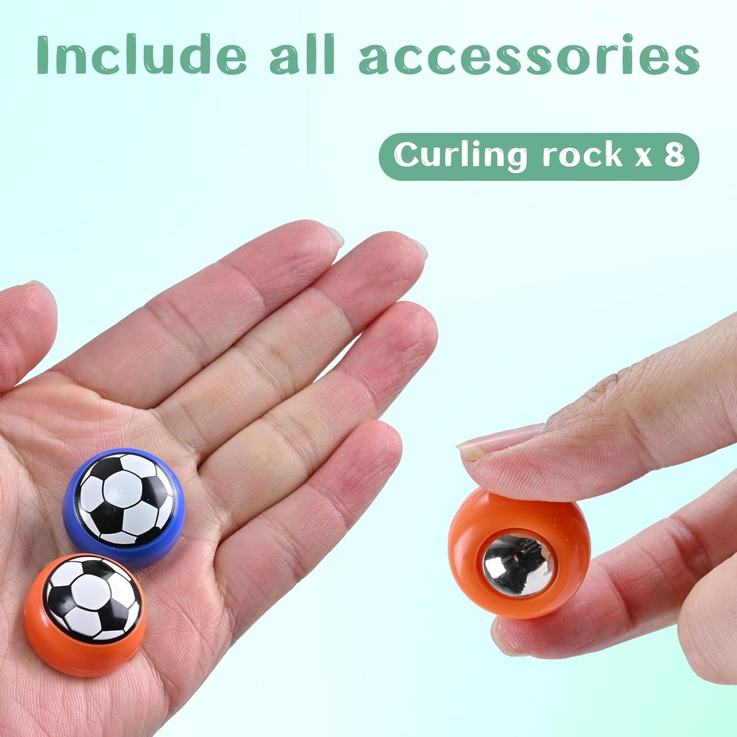 Tabletop Game Soccer, Shuffleboard Game, Portable Family Game for Children Adults, Easy to Set Up Desktop Indoor Outdoor Fun 47 inch