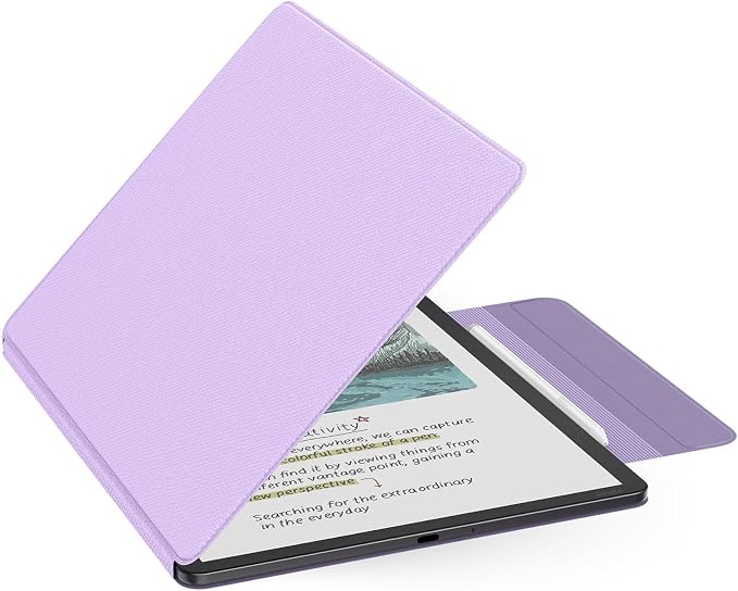 MoKo Funda Magnética para Kindle Scribe 11" (3ª Generación) y Kindle Scribe Colorsoft (1ª Generación), Funda de Folio Premium de PU con Cierre de lápiz y Auto Sueño/Estela, Taro Morado