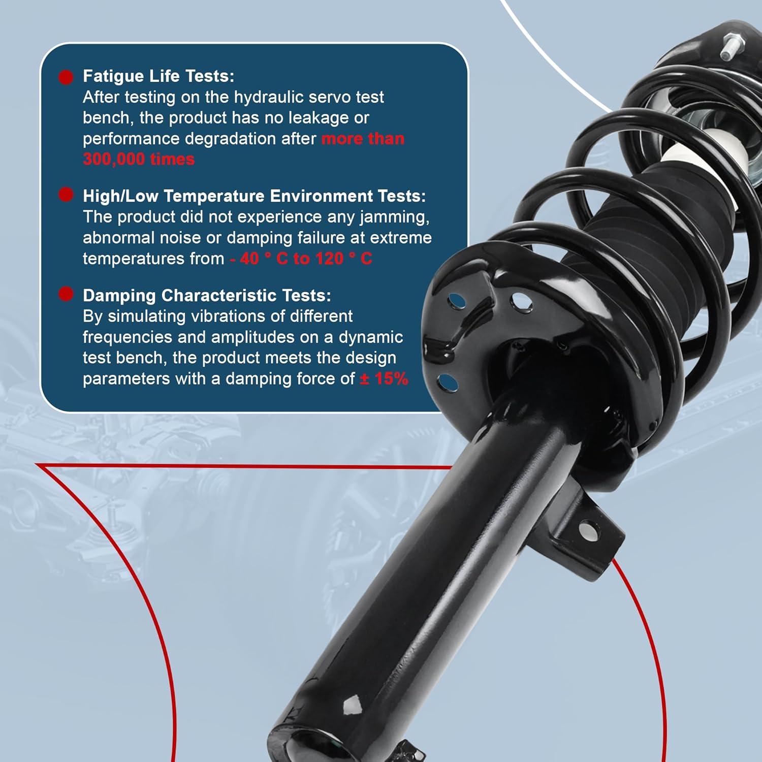 Vextone - 2x Front Struts Shock Absorbers Complete Assembly - Fit for 2012 2013 2014 Hyundai Sonata GAS Engine - Without Factory Pro Kit Replace 182587 182588 Ready Strut
