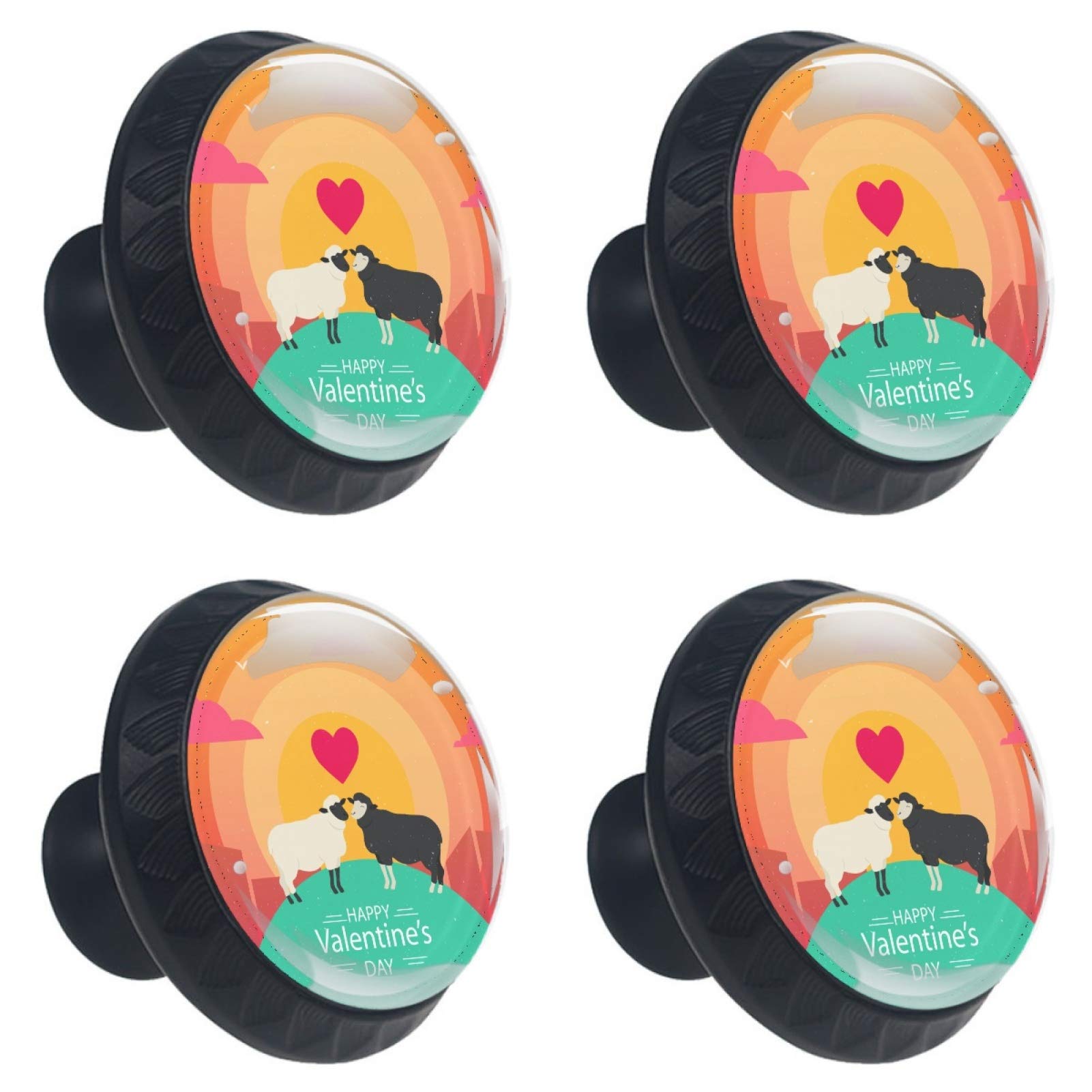 Boutons de meuble en verre Saint-Valentin, cadeau idéal