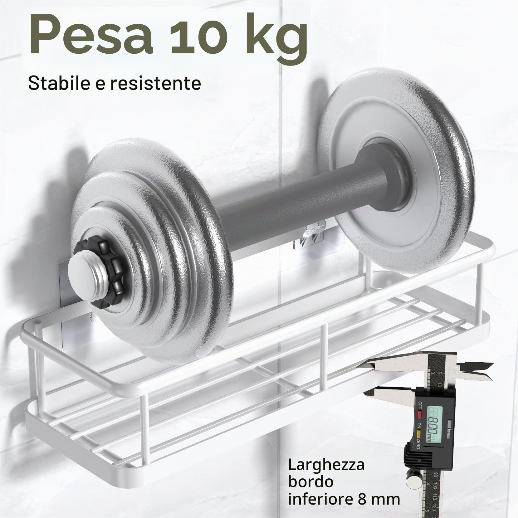 YASONIC Mensole Doccia Mensole Bagno - Bianco