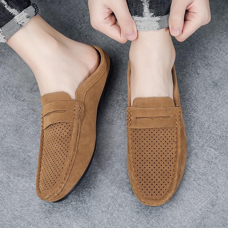 Men's Vintage Loafers Shoes Suede Vamp Fashion Solid Color Round Toe Anti-Slip Non Slip Resistant Prom Slip-on3