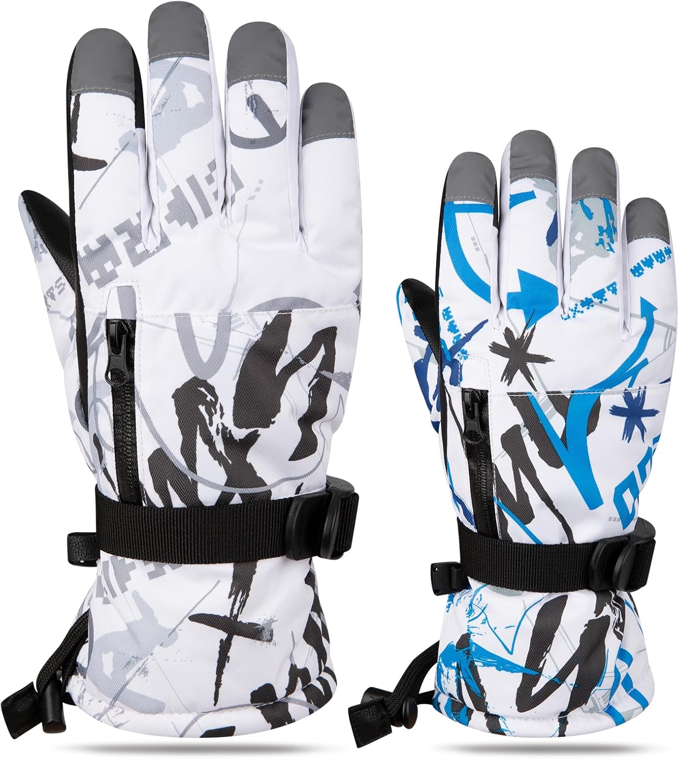 Comfoex Kids Waterproof Ski Gloves Boys Girls Winer Snow Thermal Windproof Snowboard Gloves for Cold Weather - Image 7