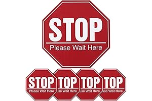 Toyvian 5 Sheets Social Distance Decal for Schools and Public Spaces