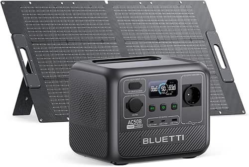 BLUETTI AC50B Station électrique Portable avec Panneau Solaire 100W(Livré Séparément),