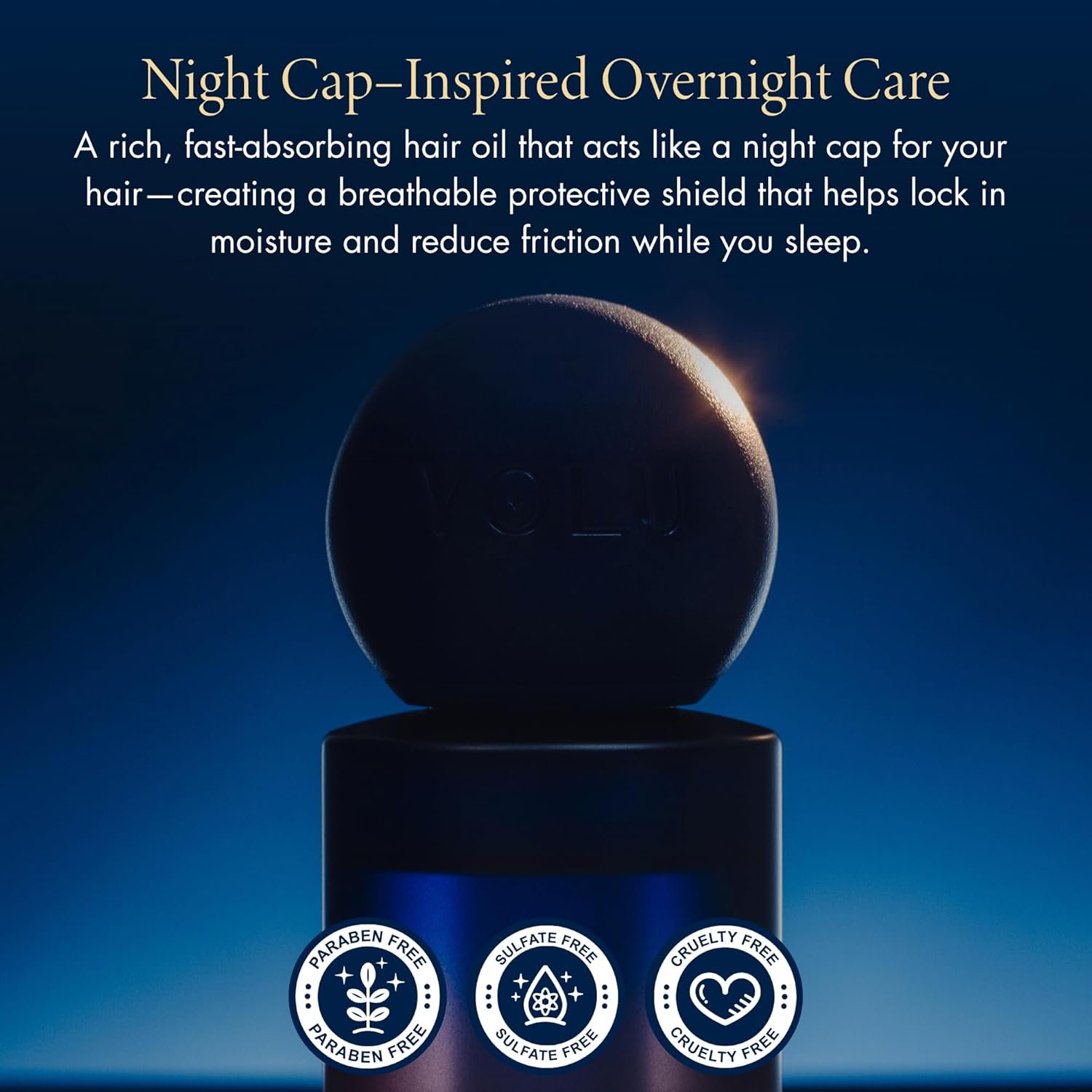 YOLU Hair Oil Frizz Control - Heat Protectant Hair Serum - Japanese Overnight Treatment for Damaged Dry Hair - Silicone Free Damage Repair - 2.71 fl oz