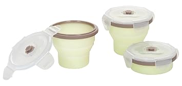 Babymoov Silicone Containers Set - Grey/Green - 3 ct