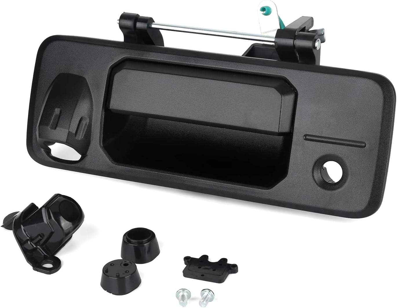 Tailgate Handle with Backup Camera Hole Black for 2014-2018 Chevrolet Chevy Silverado GMC Sierra Replaces# 23448681, 23128692, 23156952