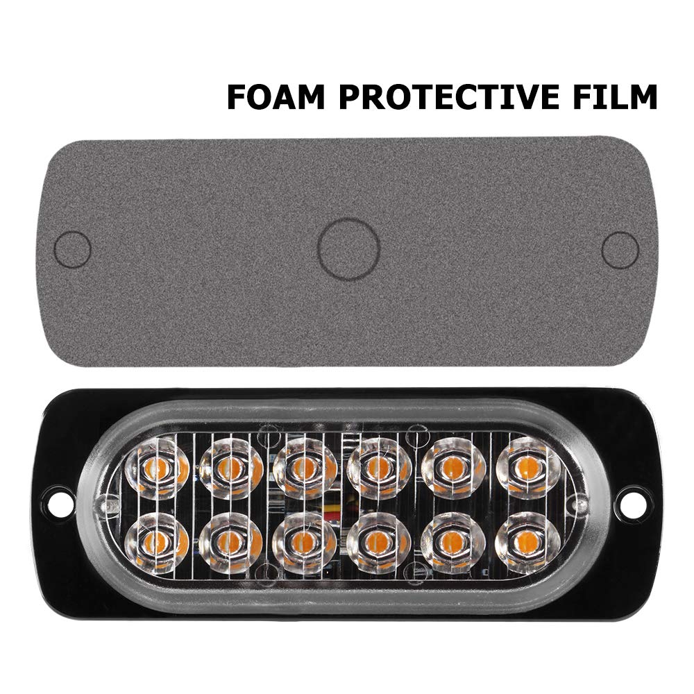 Teguangmei 2 X 3'' Round 14-LED Emergency Strobe Light, Ultra Bright Blue  42W LED Surface, image size:1000x1000