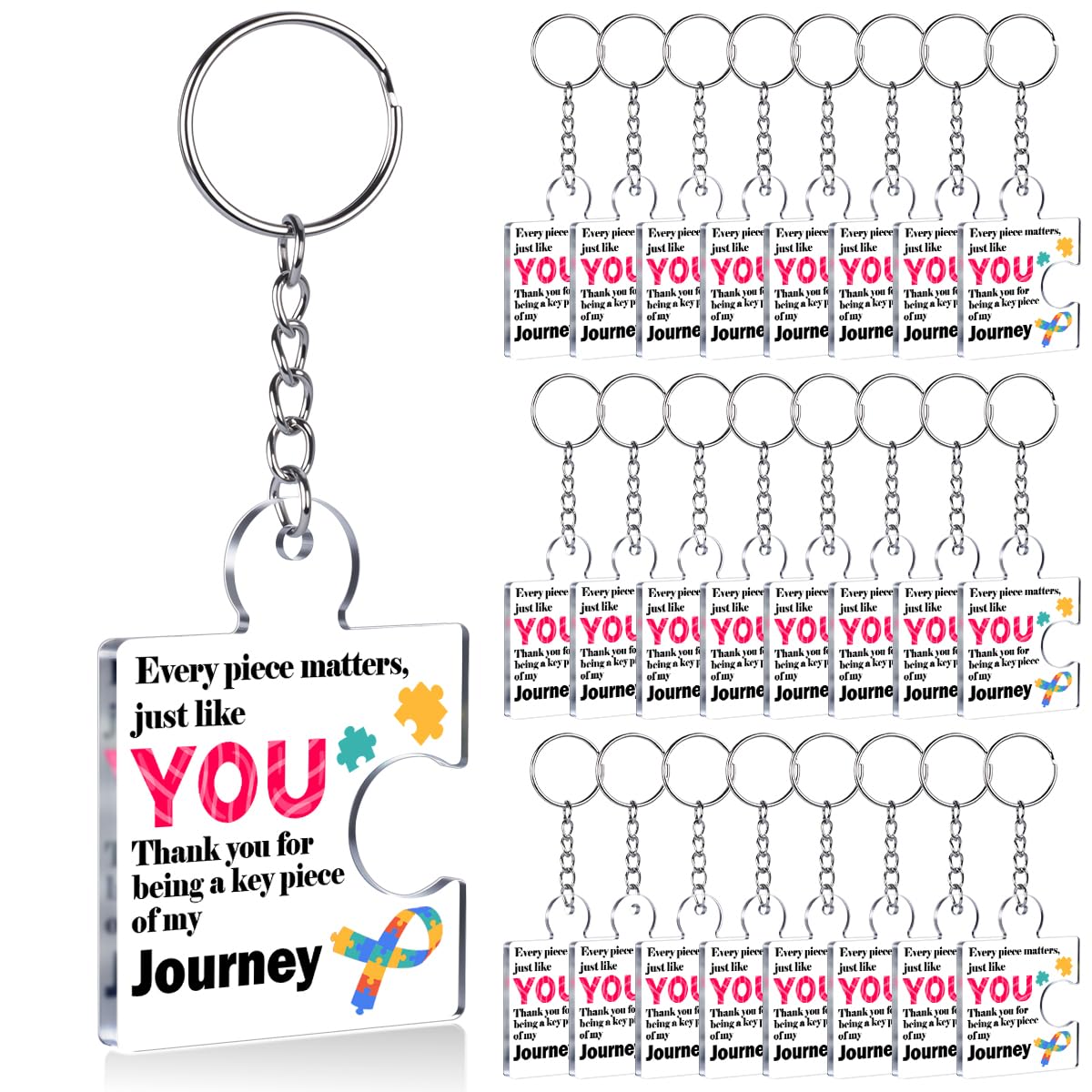 Team Appreciation Gifts Bulk Thank You Keychains for Coworkers