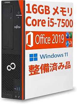 富士通　ESPRIMO D587/SX i5-7500 Amazon.co.jp: 【整備済み品】 FUJITSU デスクトップパソコン