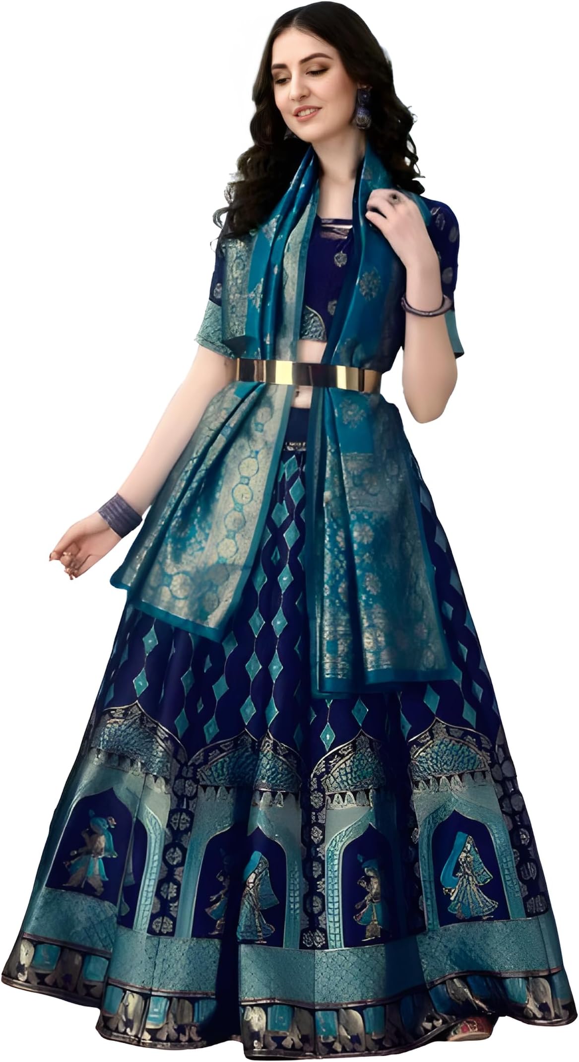 JAYA CREATION BANARASI JAQUARD LEHENGA CHOLI