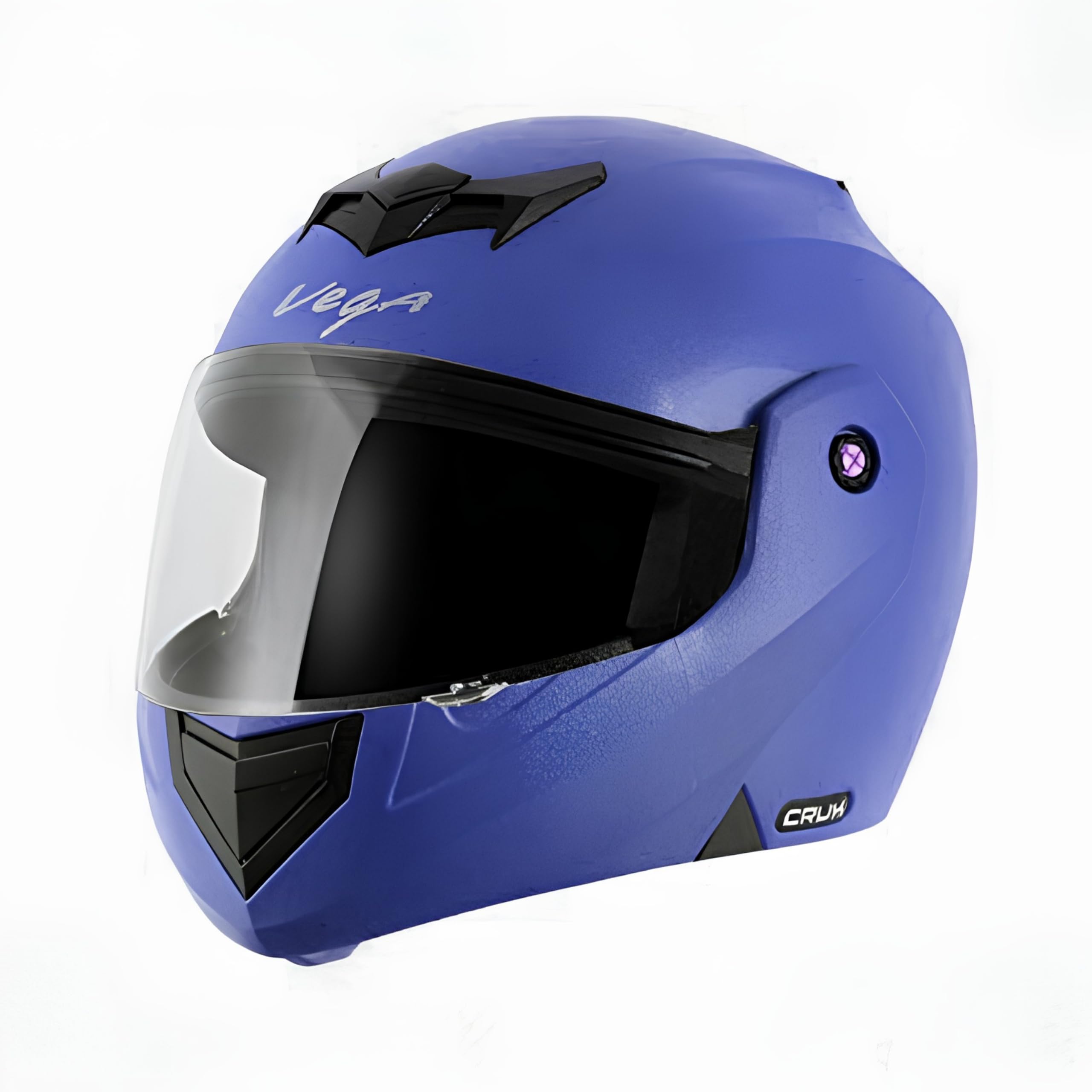 Vega Crux Textured Finish flip-up Helmet with Scratch-Resistant Shield & High-Impact Protection – Blue, M-image-18