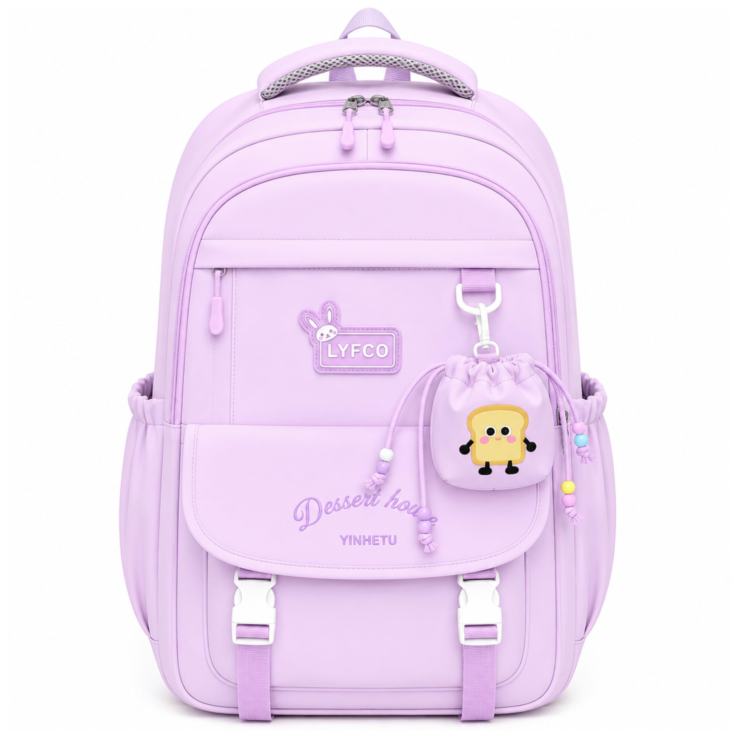 lyfco Korean Style Unisex School & College Backpack Bag | 18 Inch Large Capacity Bag For Girls & Boys Age of 12-16 Years | Best For Middle & High School, College, Tution, Travel, Camping-picture-15