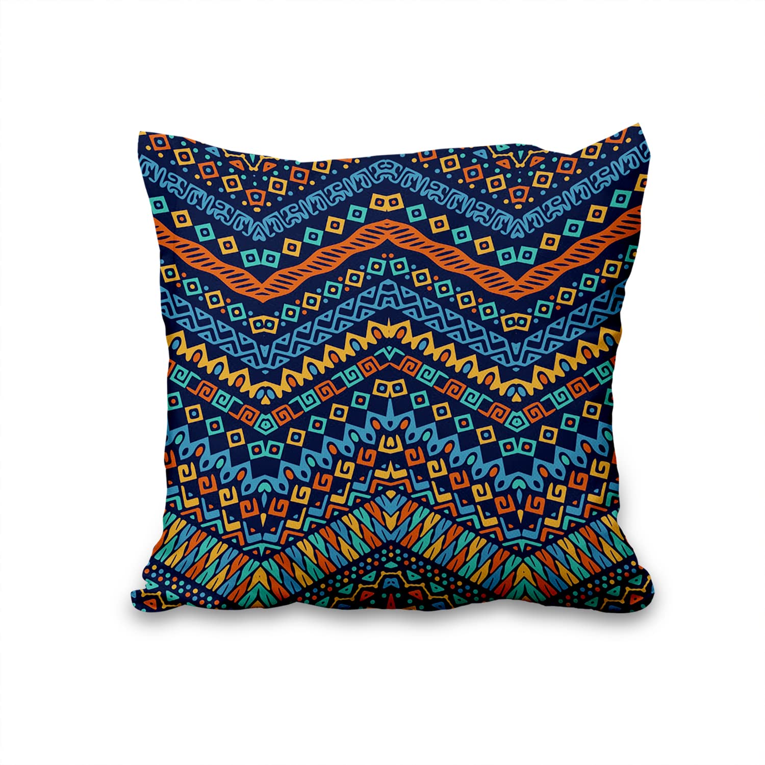 Aoihrraan 41x41cm Confezione da 4 Etnico Modello Copricuscini Divano Retrò Boemo Geometria Quadrata Federe Per Cuscini Decorazione In Lino Agriturismo Camera Letto Salotto All'Aperto Giardino Divano