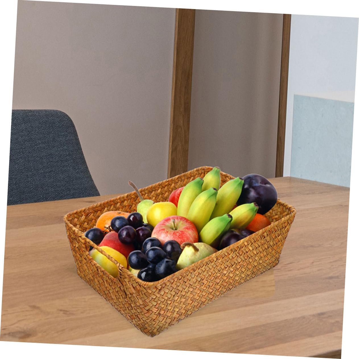 CHILDWEET 2pcs Wicker Baskets Bread Baskets for Serving Woven Storage Rustic Kitchen Decor