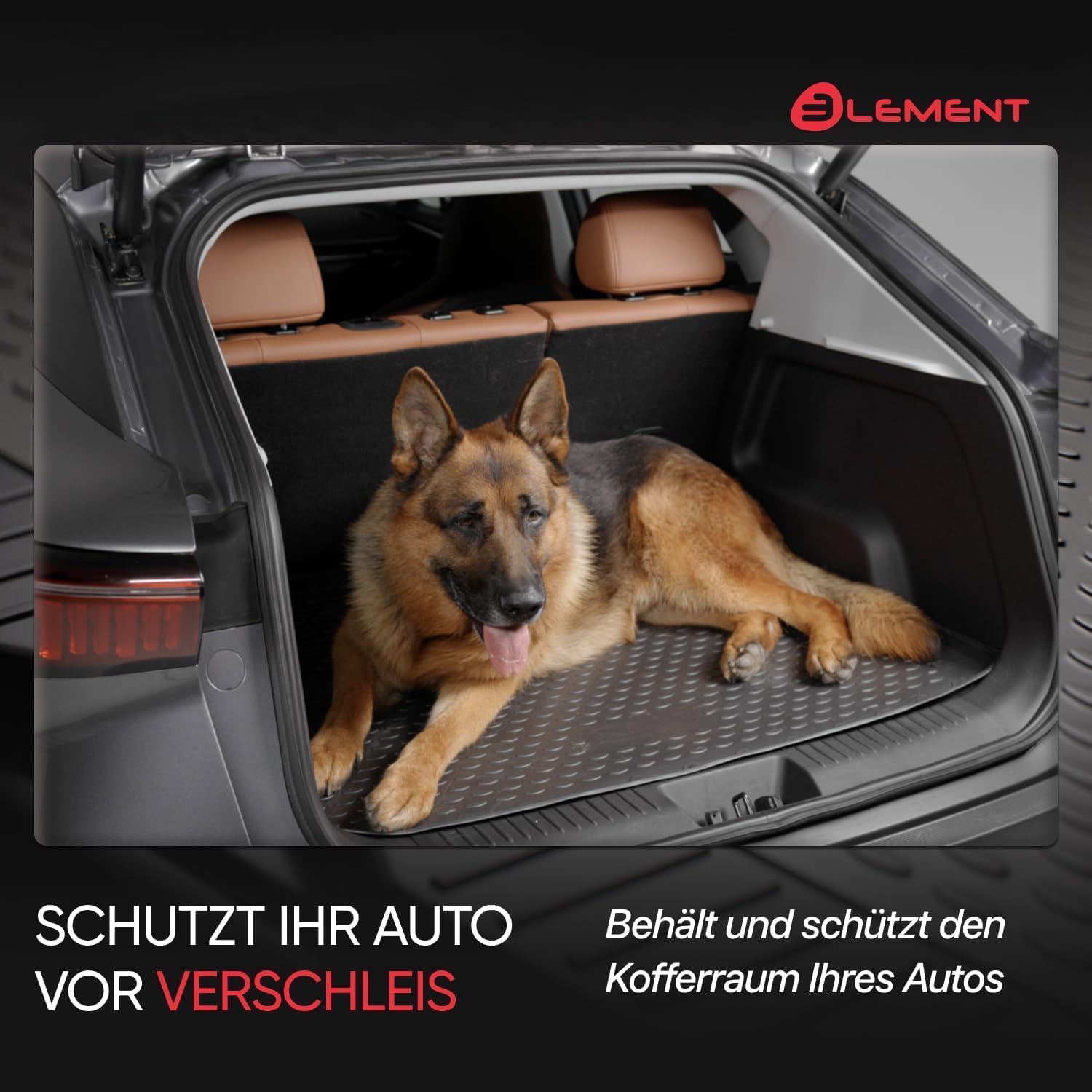 Element Set di tappetini in gomma 3D e tappetini per bagagliaio adatti per Mercedes-Benz GLA (X156) | 2013 – 2019 | 100% su misura, tappetini per auto, tappetini in gomma per auto, tappetini in gomma