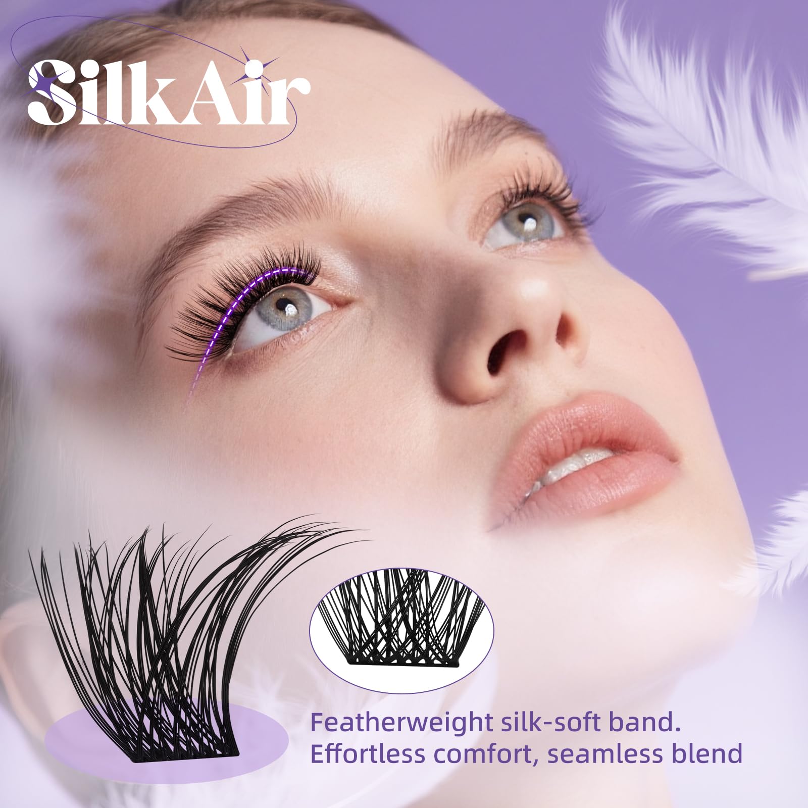 BelleQiana Silk Air Individual EyelashesFeather-Light Ultra-Soft Band Lashes - Image 3