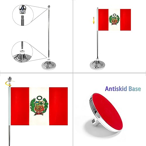 Miniatura 119 de WXTWK Paquete de 2 banderas japonesas de escritorio, pequeñas banderas de mesa japonesas con base de soporte, decoración de celebración de eventos