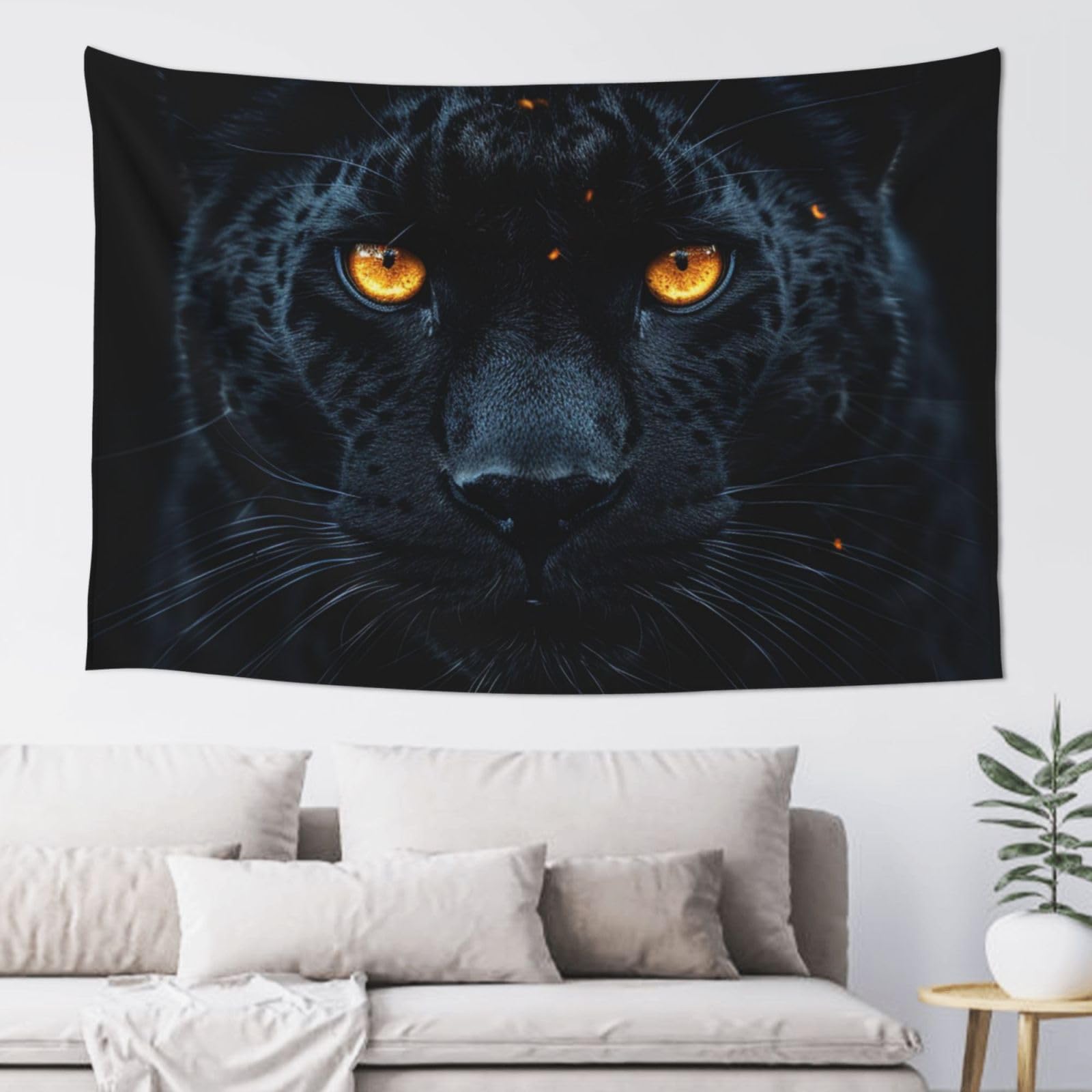 QLDETUPWLX Tapestry 152x102 cm Wall Hanging for Living Room Animal Panther Tapestries Home Decor Soft Aesthetic Tapestries Hanging Decor Blanket Wall Tapestry for Bedroom Dorm Indoor Outdoor