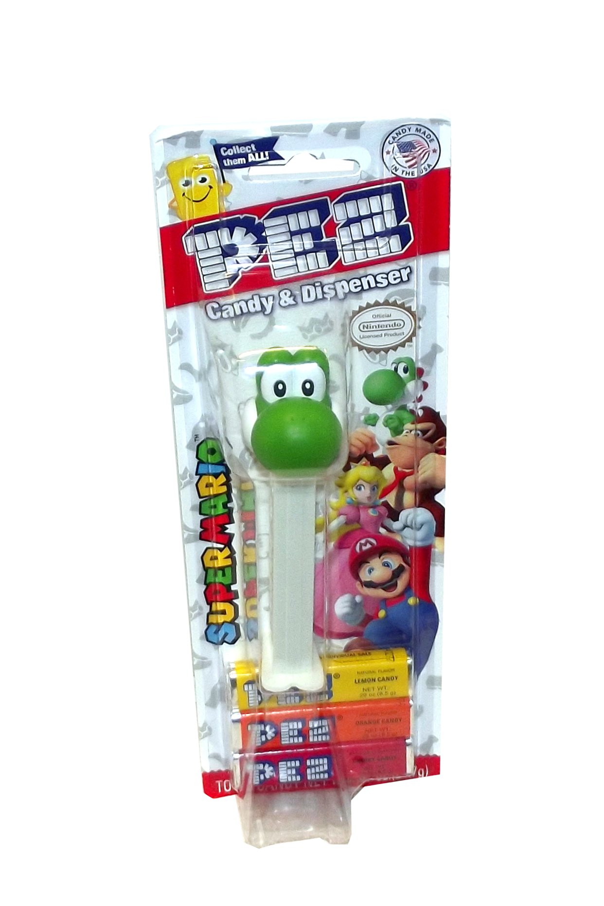 Nintendo Super Mario PEZ Dispenser and Candy (Yoshi)