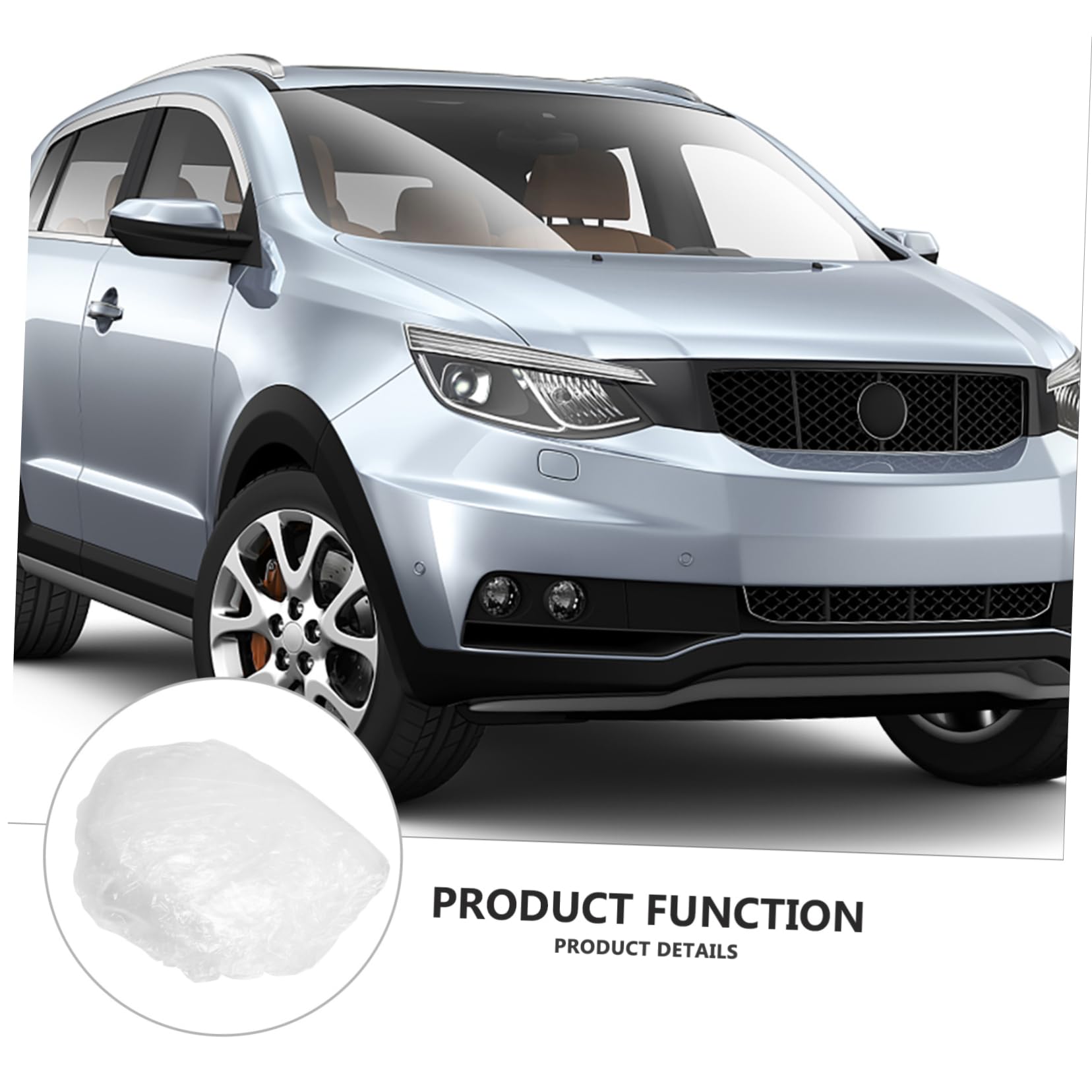 PRETYZOOM Disposable Waterproof Car Cover PE Plastic Protective Cover for Car Models Dustproof and Rain Resistant Universal Fit — view 8