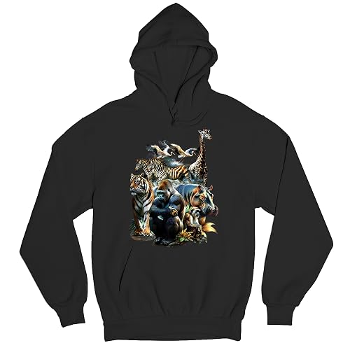 Tee Hunt Zoo Collage Unisex Sweatshirts