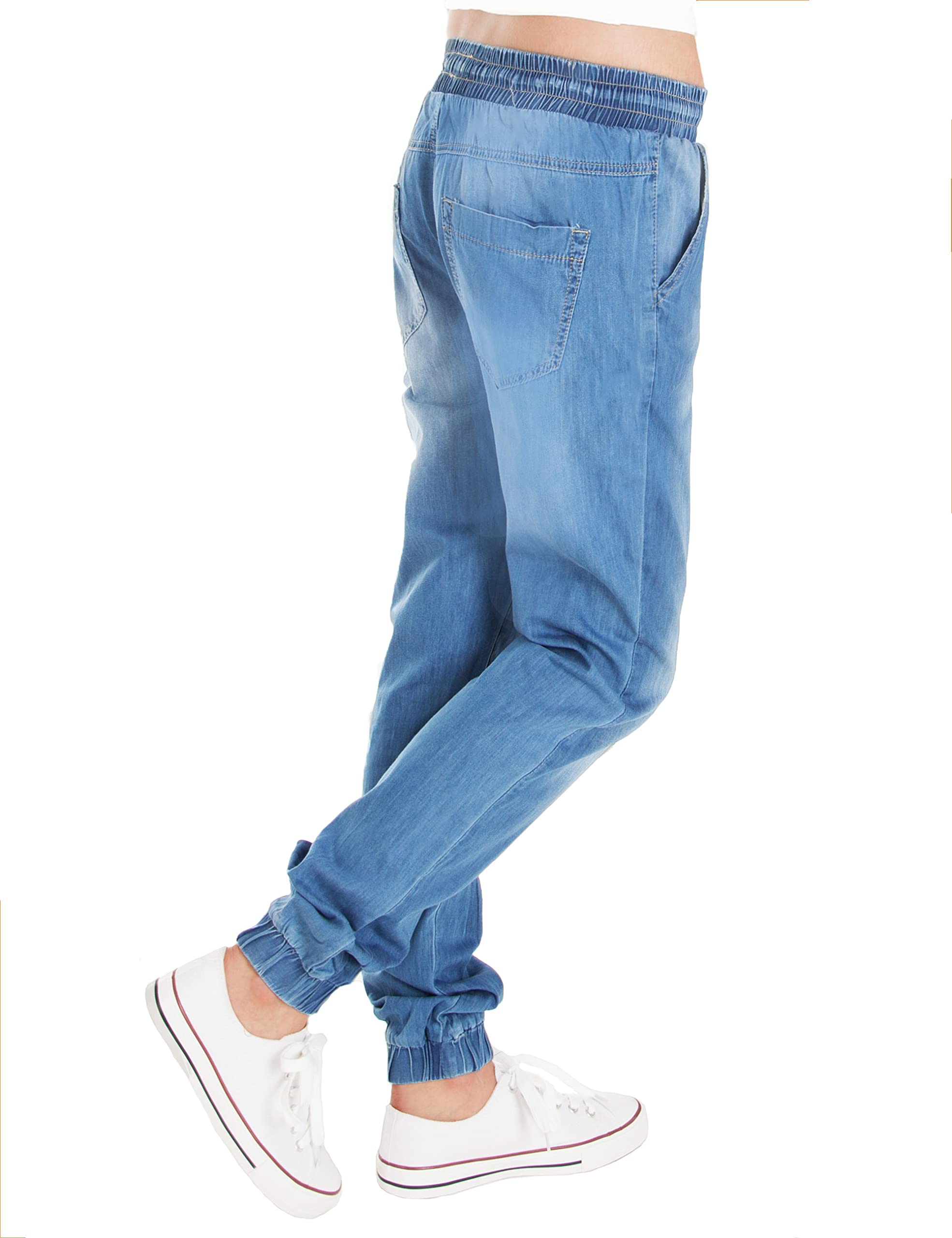 Fraternel Jeans Donna Pantaloni Jogger con Caviglie elasticate