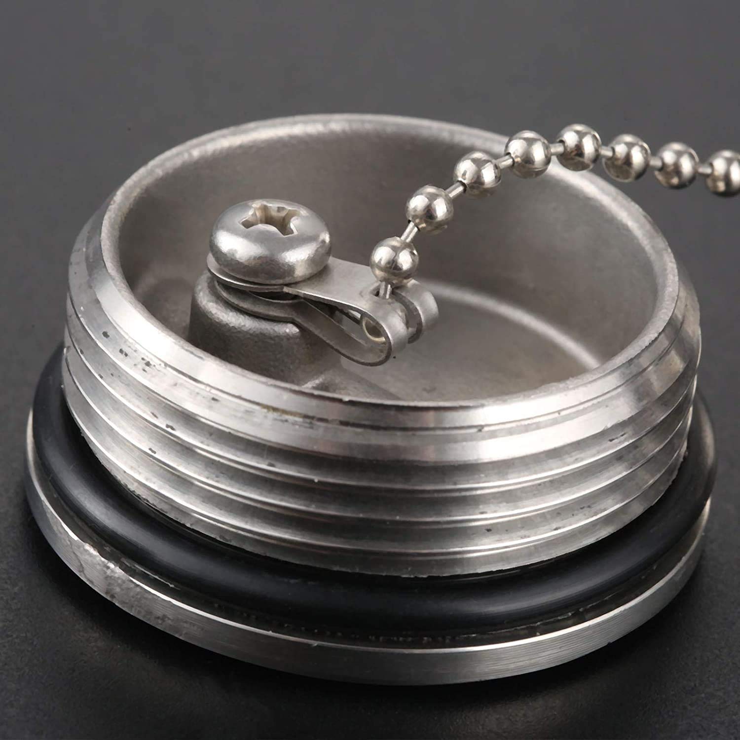 POFET 1-1/2 "316 in acciaio inox piccolo tappo di rifornimento a conchiglia, serbatoio cabina/yacht serbatoio porta acqua Deck Filler generico