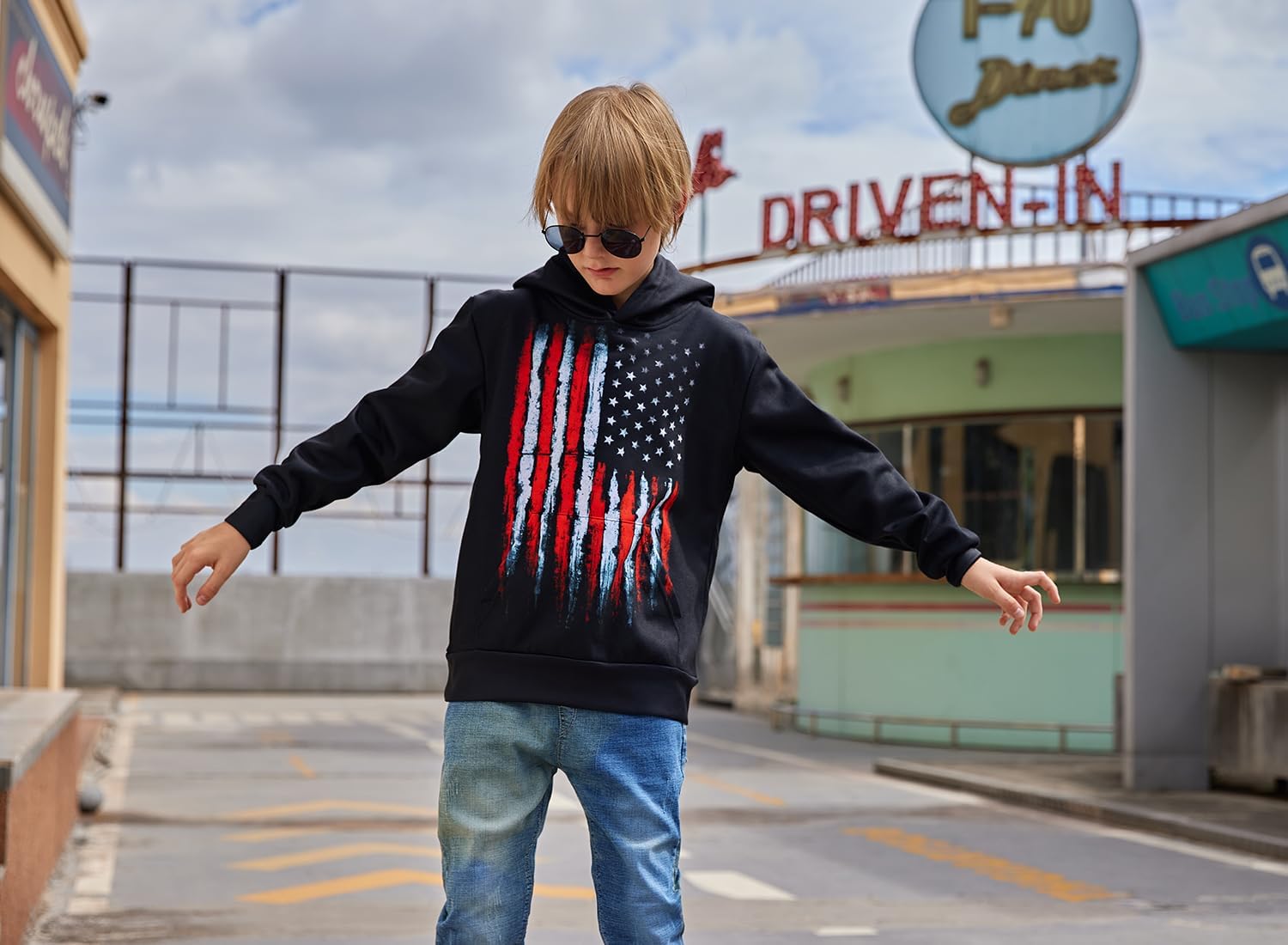 Goodstoworld Boys Girls Warm Fleece 3D Graphic Hoodies Sweatshirt with Pockets Size 5-16 Years - Image 5