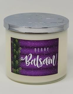 Clearance Priced ~ Berry Balsam Candle ~ Large 3- Wick Candle ~ Very Best Christmas Holiday Candle ~ All Natural Premium Soy and Coconut Wax ~ Highly Scented ~ S&M Candle Factory