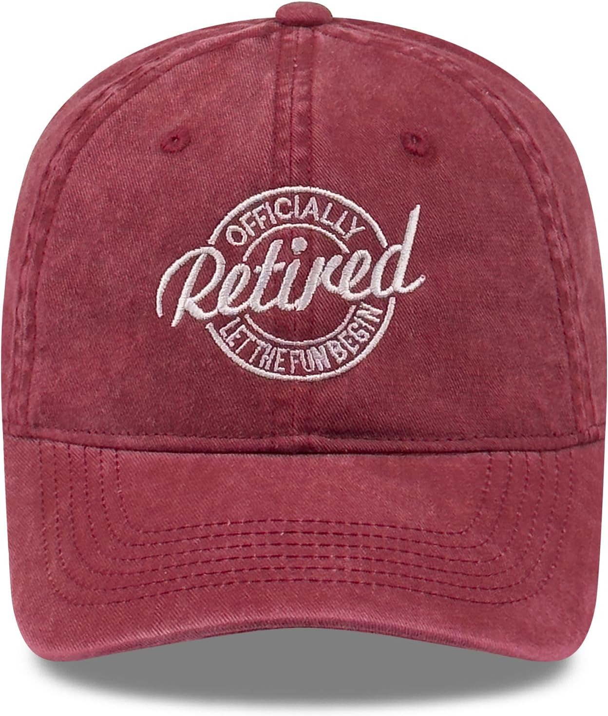 Funny Retired Baseball Cap, Adjustable Vintage Embroidered Cotton Hat for Men Women, Classic Humor Dad Hat Gift