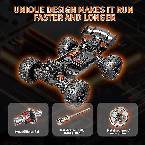 Miniatura 6 de Coche de control remoto 114, cámara de aleación todoterreno RC Truck 4WD de alta velocidad de carreras rápidas juguete eléctrico de pasatiempo