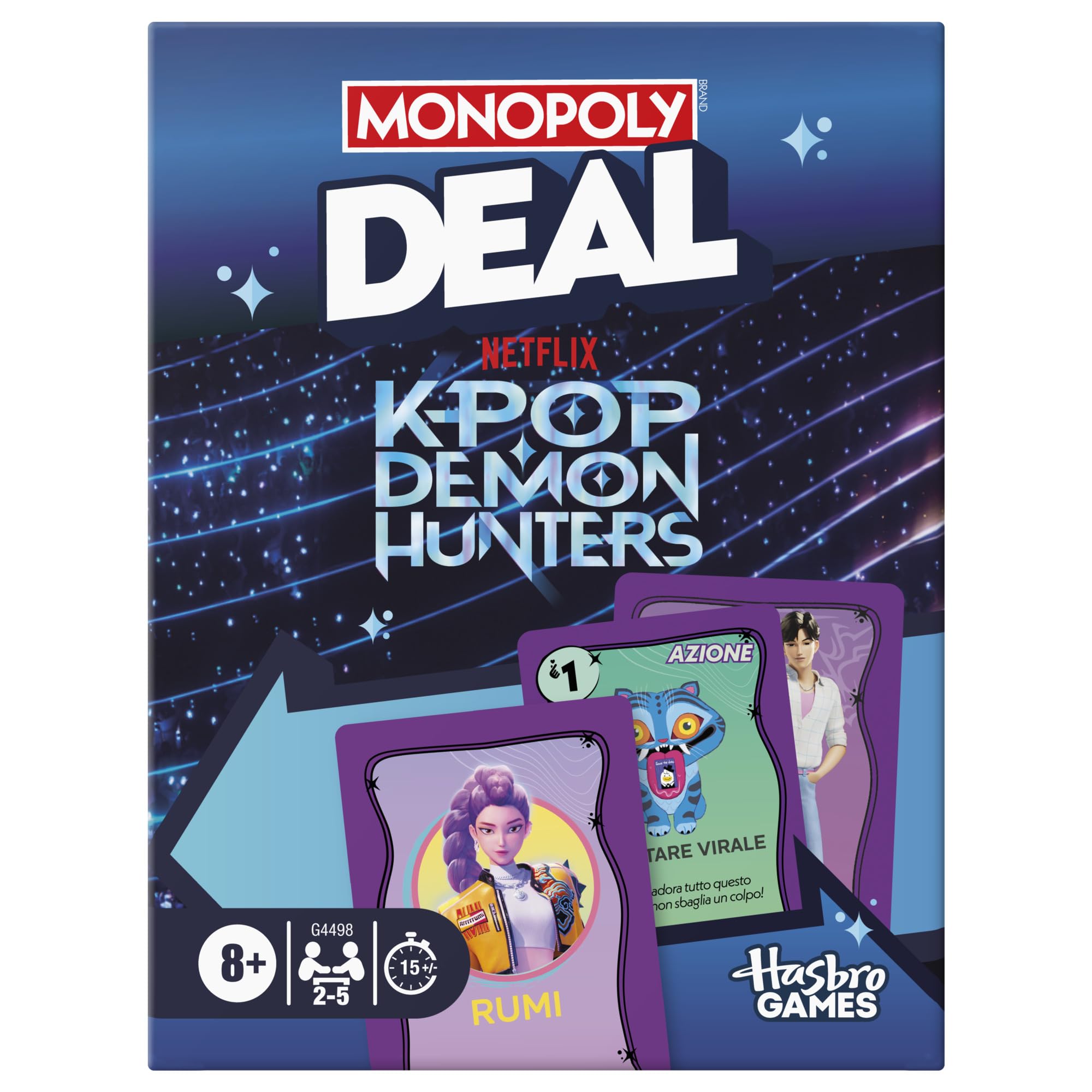 Monopoly Deal - Kpop Demon Hunters Card Game | Family Games for Boys & Girls, Teens & Adults | 2-5 Players | 15 Min | Ages 8+