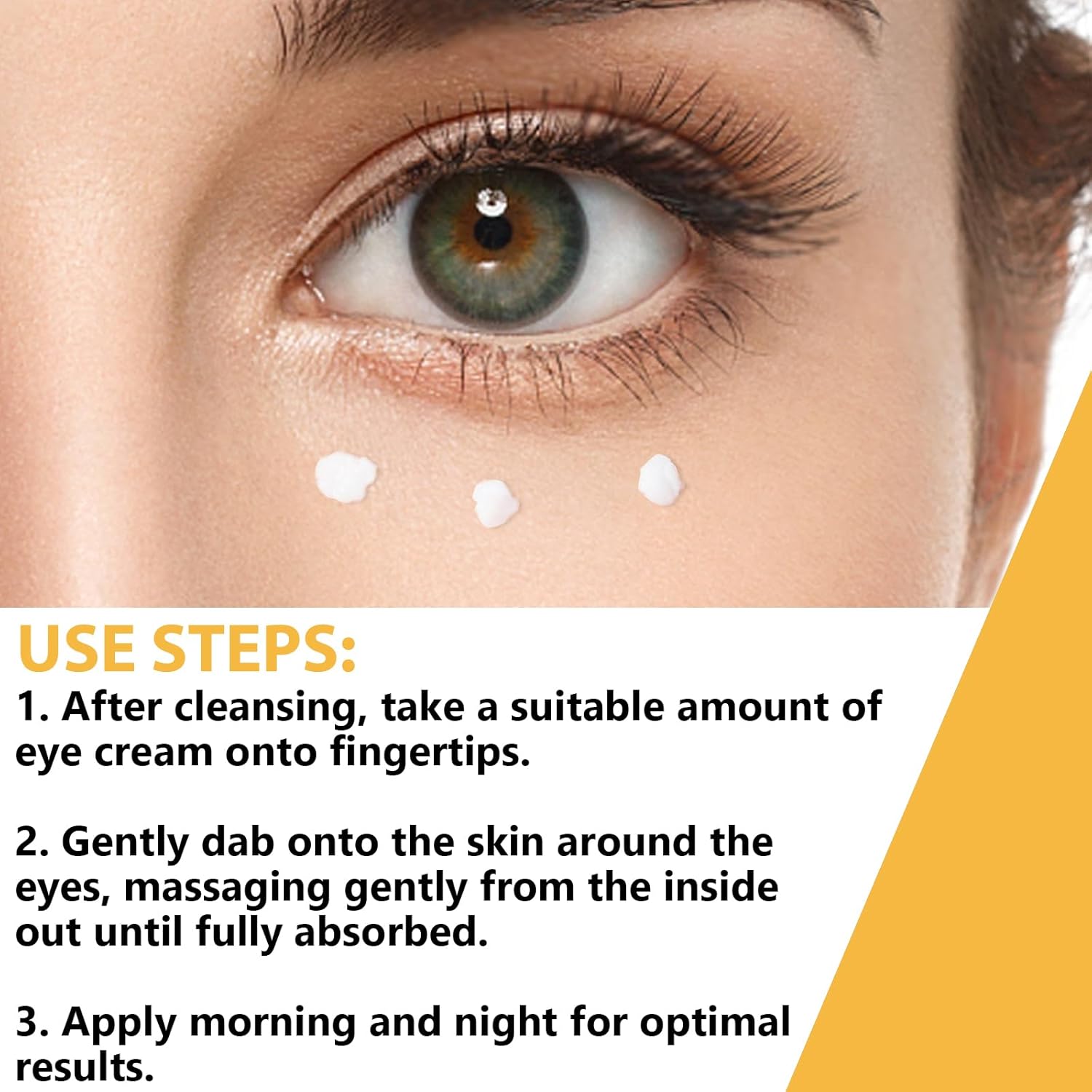 Daytime Eye Cream with 2% Jojoba Oil Anti-Wrinkle Anti-Aging Moisturizing Under Eye Cream 1% Caffeine | Fight Fatigue, Dark Circles & Puffiness (3 Pack 15g Each) - Image 6