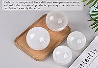 Vista 151 de AMOYSTONE Bola de aventurina azul Natural Cuarzo Cuarzo Cristal Esfera Piedra Bola con Base de Madera