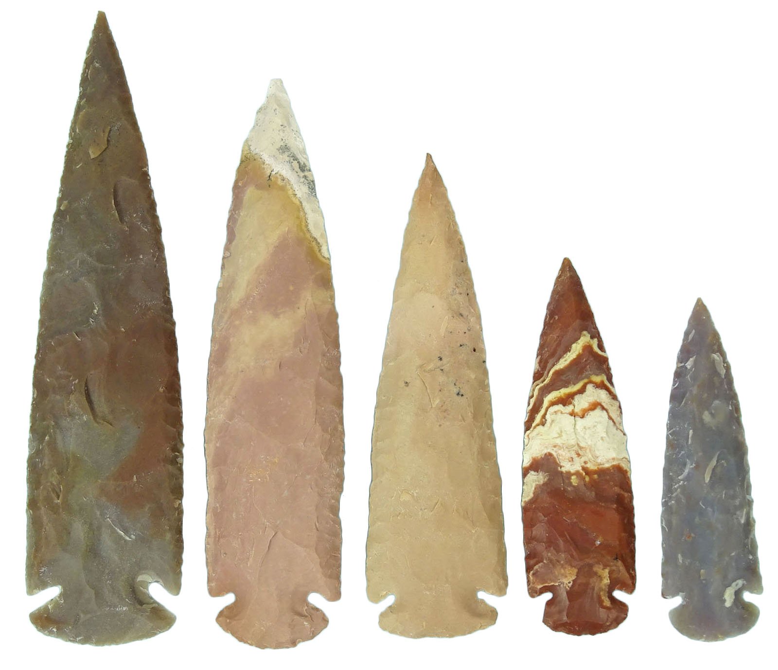 HARMONIZE Reiki Healing Crystal Handmade Natural Indian Agate Stone Set of 5 Arrowhead Spearhead