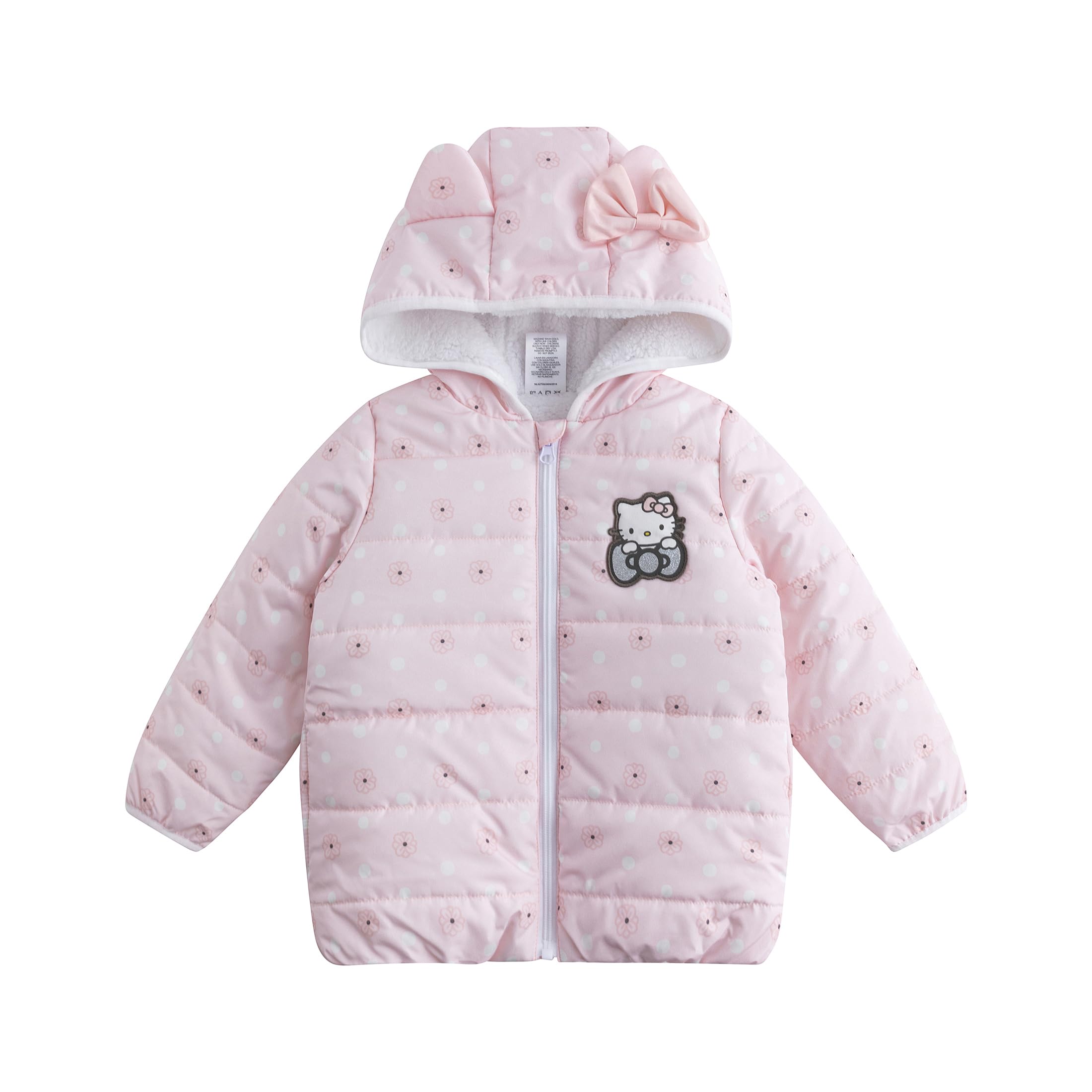 Hello Kitty Sanrio - Piumino da bambina con cappuccio e orecchie, per bambini grandi