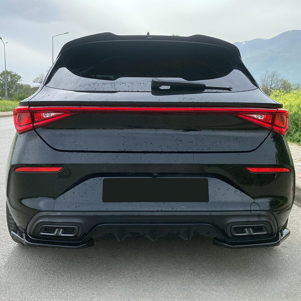 Oneway Diffusori Laterali Posteriori compatibili con Cupra Leon HB 2020- - Versione 2 - Nero lucido