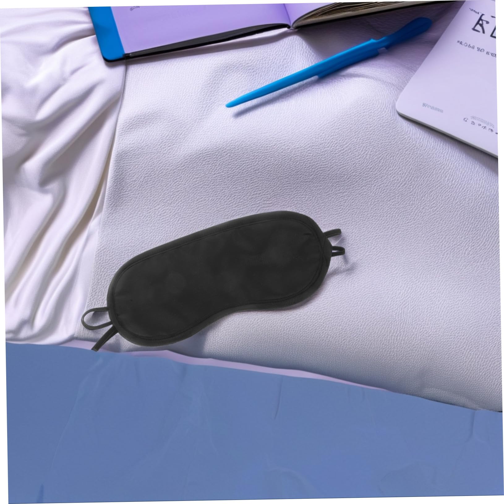 COLLBATH 50 Pezzi Maschera Per Dormire Portatile Oscurante Monouso in Seta Per Coprire Gli Occhi Regolabile Maschera Per Dormire in Aereo Per Viaggi Aperto Nera