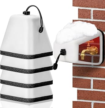 Outdoor Faucet Covers for Winter Freeze Protection, Foam Spigot Covers Winter Insulated for Outside,Hose Bib Cover for Winter 4 Pack