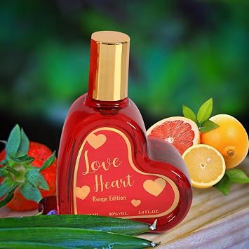 Love Heart Rouge Edition Spray Perfume Eau de Parfum for Women Fruity Floral Sweet Scent 100ml / 3.4 fl.oz